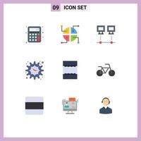 9 Universal Flat Colors Set for Web and Mobile Applications bicycle layout devices project goal project Editable Vector Design Elements