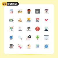 25 Creative Icons Modern Signs and Symbols of office achievement office news smartphone Editable Vector Design Elements