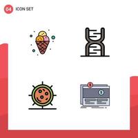 4 Creative Icons Modern Signs and Symbols of carnival disease mardi gras code form Editable Vector Design Elements