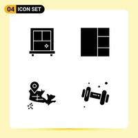 Universal Solid Glyphs Set for Web and Mobile Applications window gym canada diet Editable Vector Design Elements