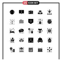 25 Creative Icons Modern Signs and Symbols of mentor encourage card shepping delivrey Editable Vector Design Elements