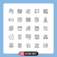 25 Creative Icons Modern Signs and Symbols of alert road security point soccer Editable Vector Design Elements