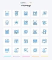 Creative Web Design 25 Blue icon pack  Such As cog. tools. edit tools. edit. layout vector