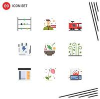 Stock Vector Icon Pack of 9 Line Signs and Symbols for cucumber bolt emergency file document Editable Vector Design Elements