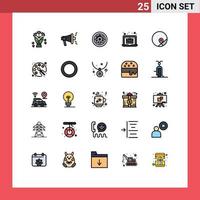 Set of 25 Modern UI Icons Symbols Signs for map map plumber basic bag Editable Vector Design Elements