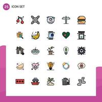 25 Creative Icons Modern Signs and Symbols of drinks burger international greece medical Editable Vector Design Elements