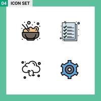 4 Creative Icons Modern Signs and Symbols of chinese sync check file reload Editable Vector Design Elements