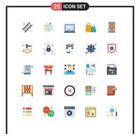 Universal Icon Symbols Group of 25 Modern Flat Colors of map mobile draw shopping purse Editable Vector Design Elements