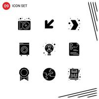 9 Creative Icons Modern Signs and Symbols of idea hardware direction equipment electric Editable Vector Design Elements