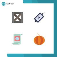 4 Creative Icons Modern Signs and Symbols of logistic target ecommerce tag file Editable Vector Design Elements