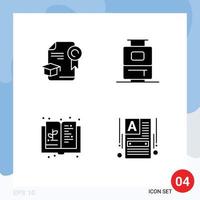 Pack of creative Solid Glyphs of cap expand award vacation knowledge Editable Vector Design Elements