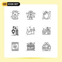 9 Creative Icons Modern Signs and Symbols of mechanism factory idea automation summer Editable Vector Design Elements