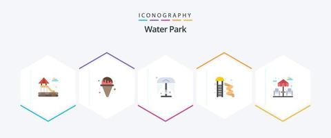 Water Park 25 Flat icon pack including . park. park. water. park vector