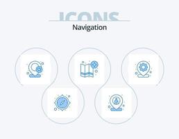 Navigation Blue Icon Pack 5 Icon Design. map. point. geo. gps. map vector