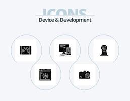 Device And Development Glyph Icon Pack 5 Icon Design. webcam. cell. interaction. mobile. computer vector