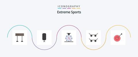 Sport Flat 5 Icon Pack Including . time. trophy. collection vector