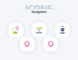 Navigation Flat Icon Pack 5 Icon Design. location. map. navigation. location. pin vector