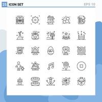 25 Creative Icons Modern Signs and Symbols of management business alcohol science atom Editable Vector Design Elements