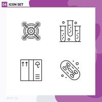 4 Universal Line Signs Symbols of marketing health pertinent disease package Editable Vector Design Elements