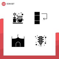 Universal Solid Glyphs Set for Web and Mobile Applications tea cup fortress column castle city Editable Vector Design Elements