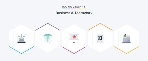 Business And Teamwork 25 Flat icon pack including creative. collective. business. teamwork vector