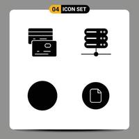 Creative Icons Modern Signs and Symbols of cards document database connection basic Editable Vector Design Elements