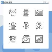 Universal Icon Symbols Group of 9 Modern Outlines of business pedicure weather beauty healthcare Editable Vector Design Elements