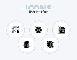 User Interface Glyph Icon Pack 5 Icon Design. shop. market. headset. user. delete vector