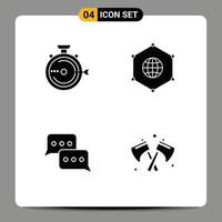 Set of Modern UI Icons Symbols Signs for launch business release global communication Editable Vector Design Elements