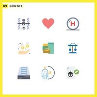 9 9 creativo íconos moderno señales y símbolos de publicidad seguro gorjeo médico hospital editable vector diseño elementos