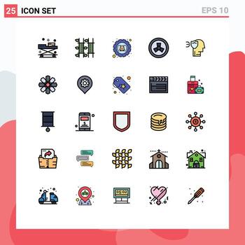 Set of 25 Modern UI Icons Symbols Signs for zombie mutation relaxation settings error Editable Vector Design Elements