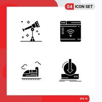 Creative Icons Modern Signs and Symbols of astronomy train telescope router speed Editable Vector Design Elements