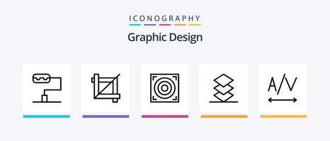 Design Line 5 Icon Pack Including . design. edge. Creative Icons Design vector