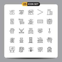 Universal Icon Symbols Group of 25 Modern Lines of modern building fruit architecture next Editable Vector Design Elements