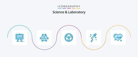 Ciencias azul 5 5 icono paquete incluso . ciencia. químico. derrotar. Ciencias vector