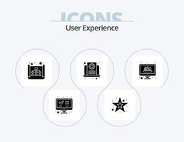 User Experience Glyph Icon Pack 5 Icon Design. design. laptop. map. web. development vector