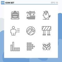 9 Creative Icons Modern Signs and Symbols of report business public arrow details Editable Vector Design Elements