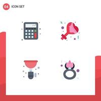 Flat Icon Pack of 4 Universal Symbols of back to school plumbing gender celebrate siphon Editable Vector Design Elements