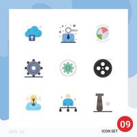 9 Creative Icons Modern Signs and Symbols of revenue page database optimization engine Editable Vector Design Elements