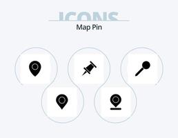 Map Pin Glyph Icon Pack 5 Icon Design. . mark. map. marker. map vector