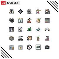 25 Creative Icons Modern Signs and Symbols of address egg document box web Editable Vector Design Elements