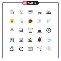 User Interface Pack of 25 Basic Flat Colors of presentation store internet tag sale Editable Vector Design Elements