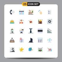 25 Creative Icons Modern Signs and Symbols of touch interface bench gestures tree Editable Vector Design Elements