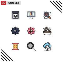 9 Creative Icons Modern Signs and Symbols of decoration support database service customer Editable Vector Design Elements