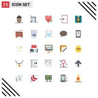 Pack of 25 creative Flat Colors of business input scince enter plus Editable Vector Design Elements