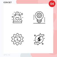 User Interface Pack of 4 Basic Filledline Flat Colors of baby robotics kid artificial intelligence cap Editable Vector Design Elements