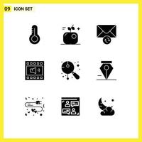 Set of 9 Modern UI Icons Symbols Signs for festival asian message volume open volume Editable Vector Design Elements