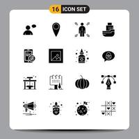 16 Creative Icons Modern Signs and Symbols of layout security delivery mobile transfer Editable Vector Design Elements