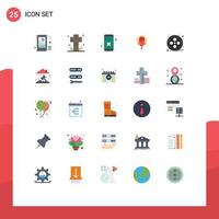 Set of 25 Modern UI Icons Symbols Signs for decoration china grave lantern delete Editable Vector Design Elements