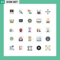 25 Creative Icons Modern Signs and Symbols of drink sharing magnifier file sharing document Editable Vector Design Elements